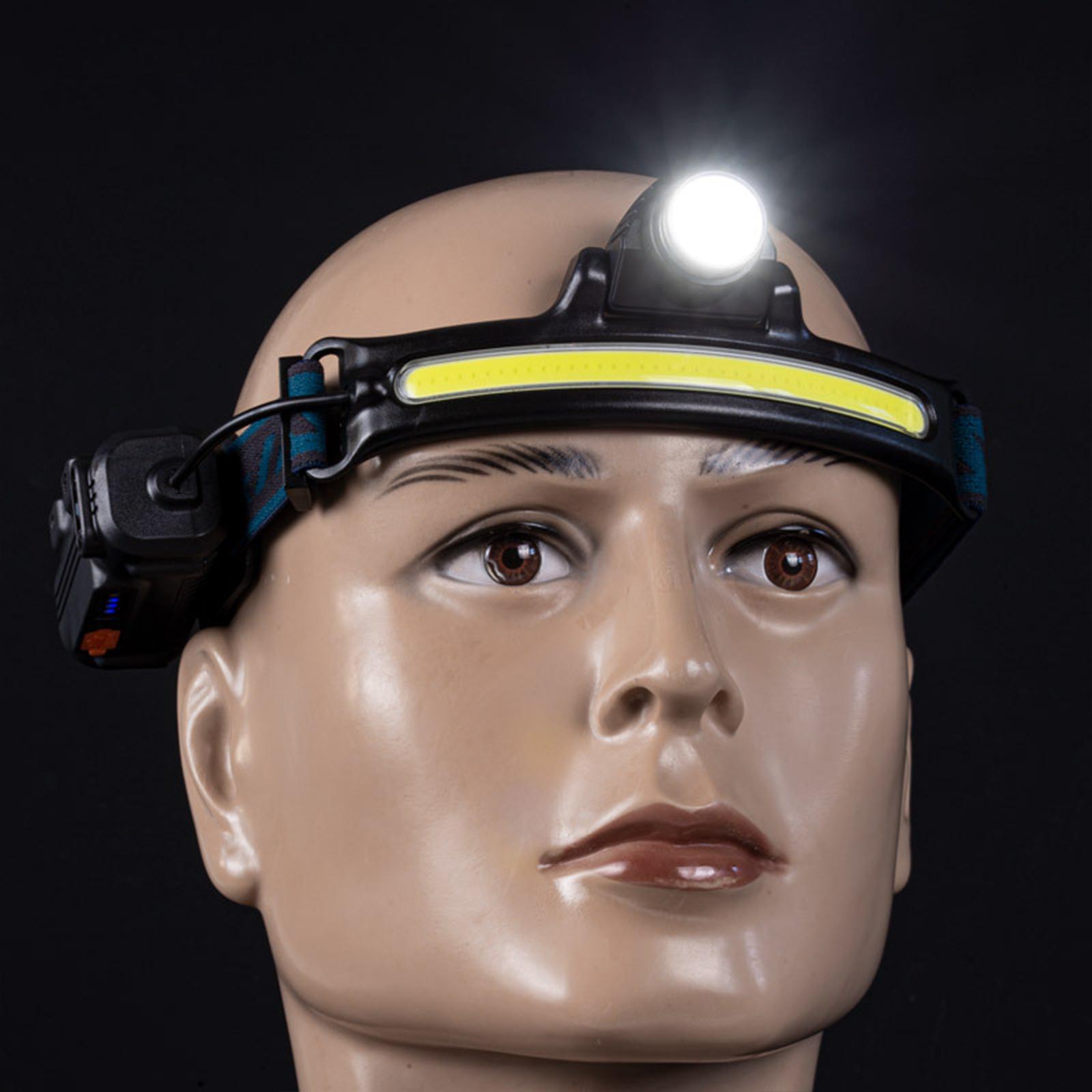 LED Headlamp Headlight with Motion Sensor Waterproof for Jogging Emergency