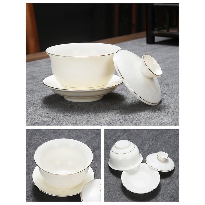 Bộ Thưởng Trà Đạo Gốm Sứ Yabline Kettle Cao Cấp kèm hộp đựng chống sóc