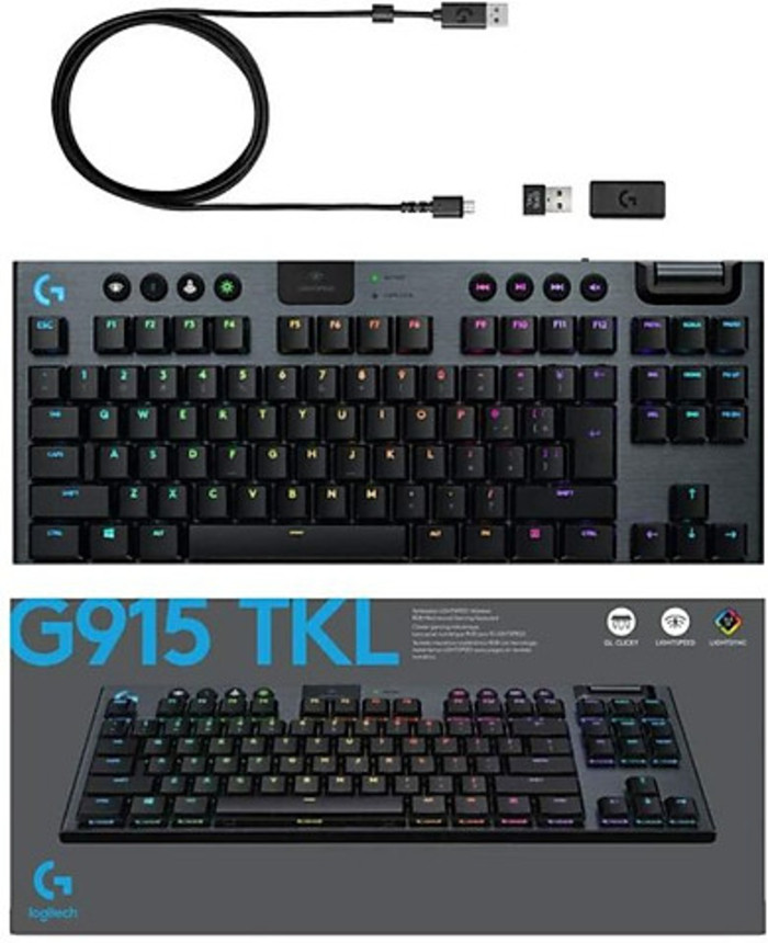 Bàn phím cơ Logitech G913 TKL WIRELESS RGB - Hàng Chính Hãng