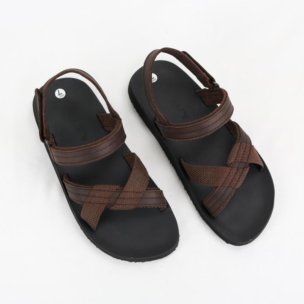 Giày sandal nữ Giavy quai da phối dù SN033