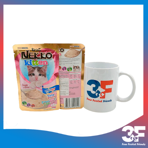 Pate Nekko Kitten Cho Mèo Con Từ Khi Cai Sữa Đến 12 Tháng Tuổi Vị Cá Ngừ Gói 70gr