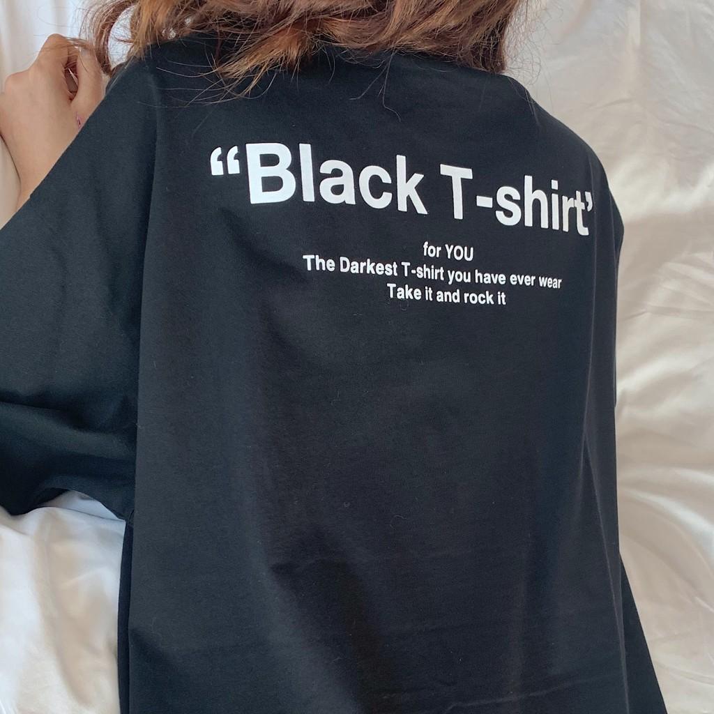 Áo Thun Tay Lỡ Unisex WHITE BLACK T-SHIRT Form Rộng