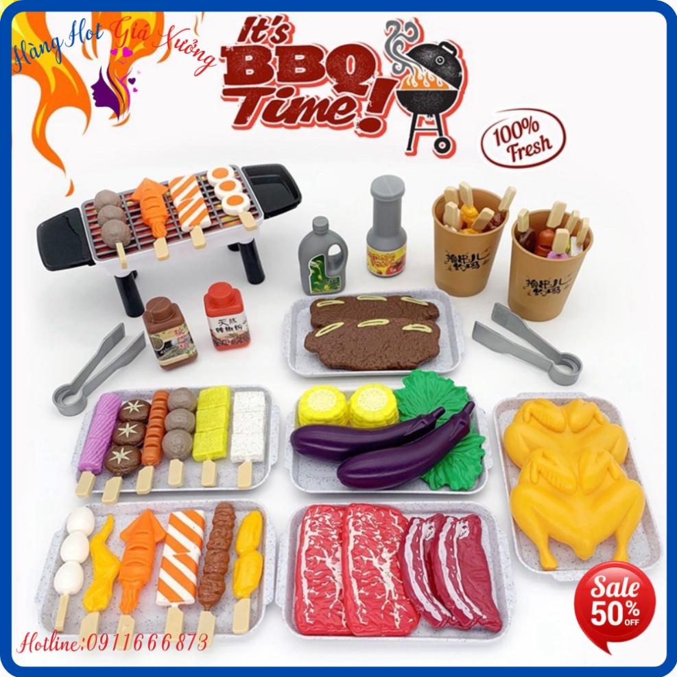 BỘ ĐỒ CHƠI NẤU ĂN TIỆC NƯỚNG BBQ 55 CHI TIẾT 2021