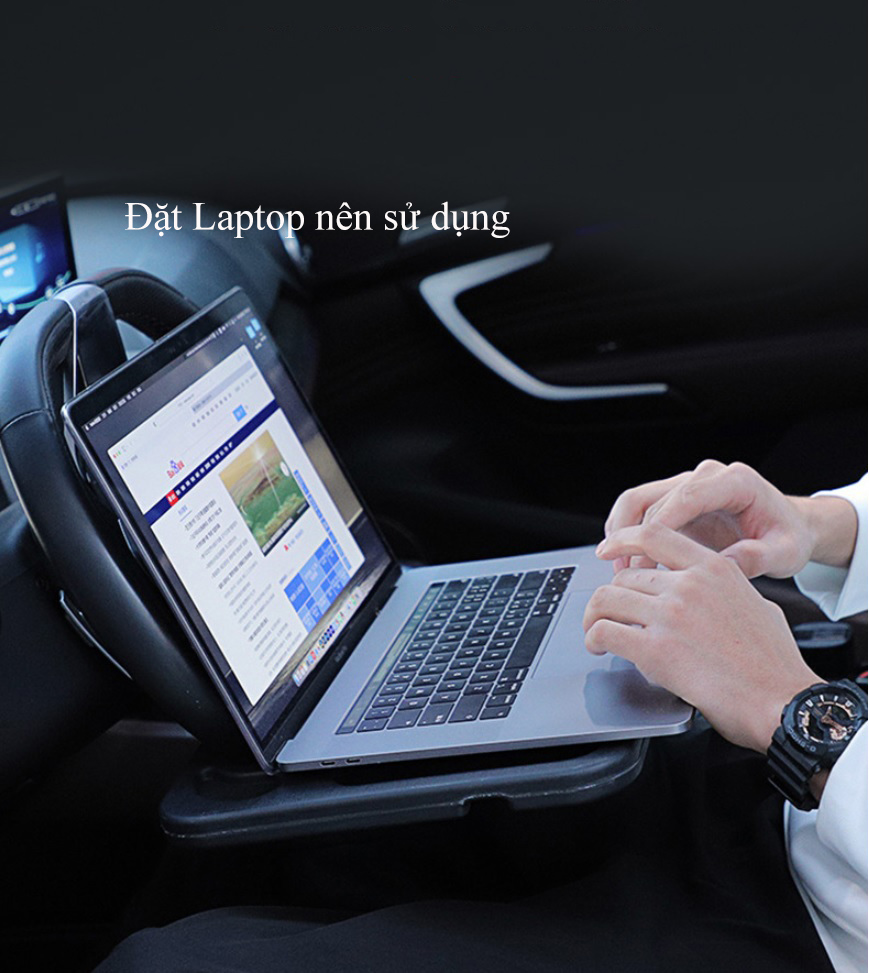 Khay Tiện Ích Gắn Vô Lăng Trên Ôtô - Để Laptop, Đọc Sách, Để Đồ Ăn️ - Bền Đẹp Tính Thẩm Mỹ Cao - Có Video