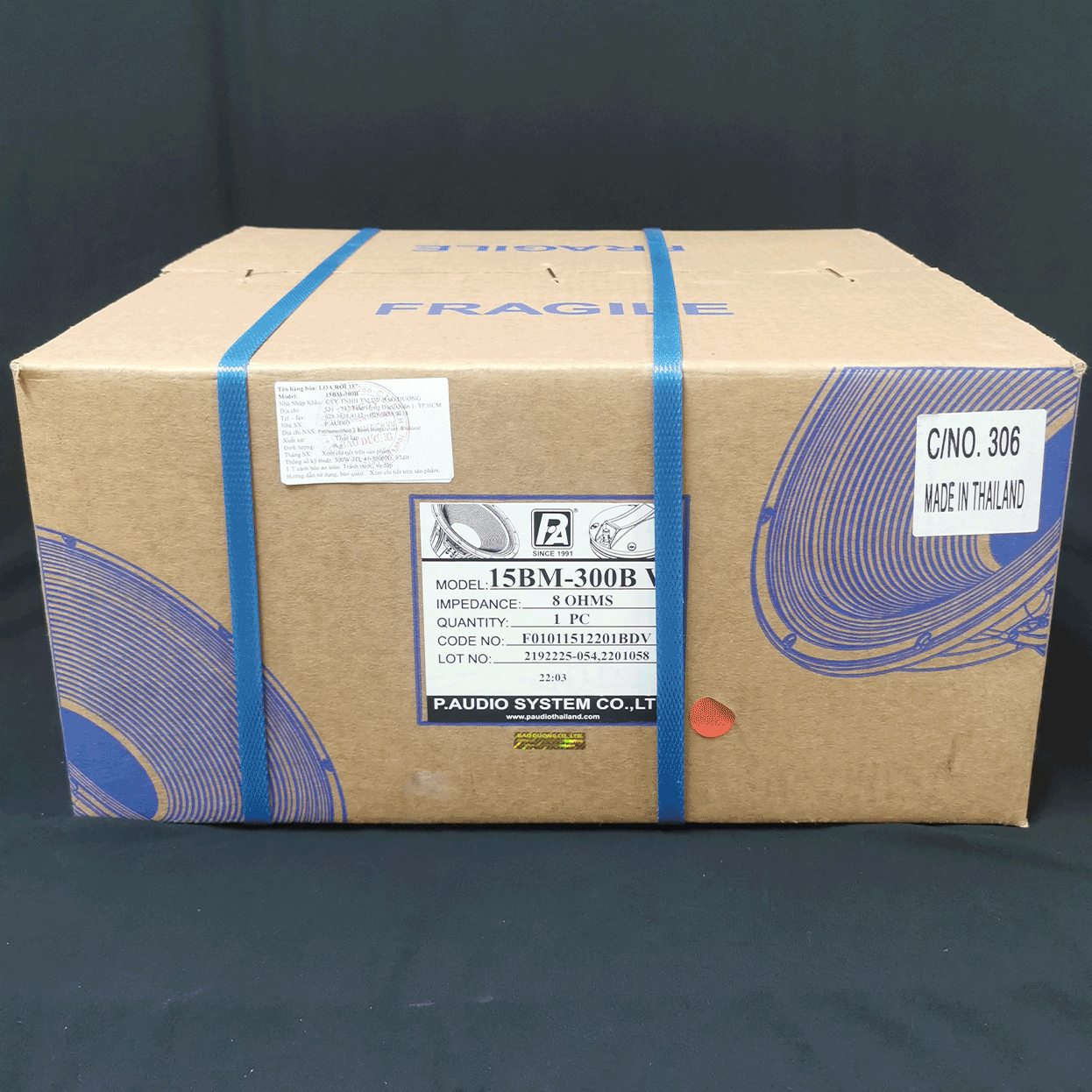 LOA RỜI PAUDIO 4 TẤC 15BM-300B (15&quot;) (1 cặp) - Hàng Chính Hãng