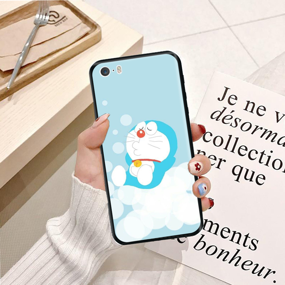 Ốp lưng điện thoại Iphone 5/5S viền silicon dẻo TPU  hình Doremon Vui Nhộn - Hàng chính hãng