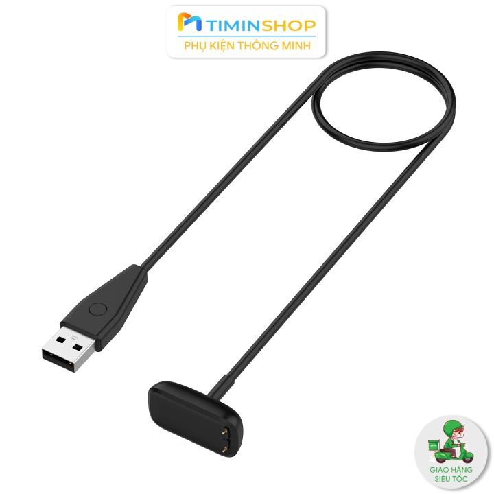 Cáp sạc cho Fitbit Charge 6/ Charge 5/ Luxe - Dây dài 1m, có nút reset
