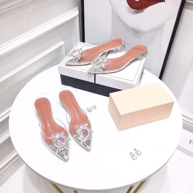 Sandal pha lê hoa đá kèm ảnh thật - Cherry shoes