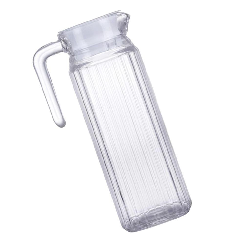 Pack of 10, Acrylic Clear Water Pitcher Juice Coffee Beverage Jars for Bar