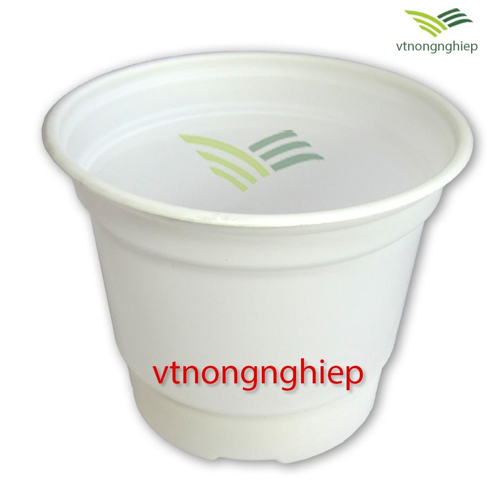 Chậu nhựa trồng Hoa CH-23x16 màu xám nâu, màu đỏ đất, màu trắng