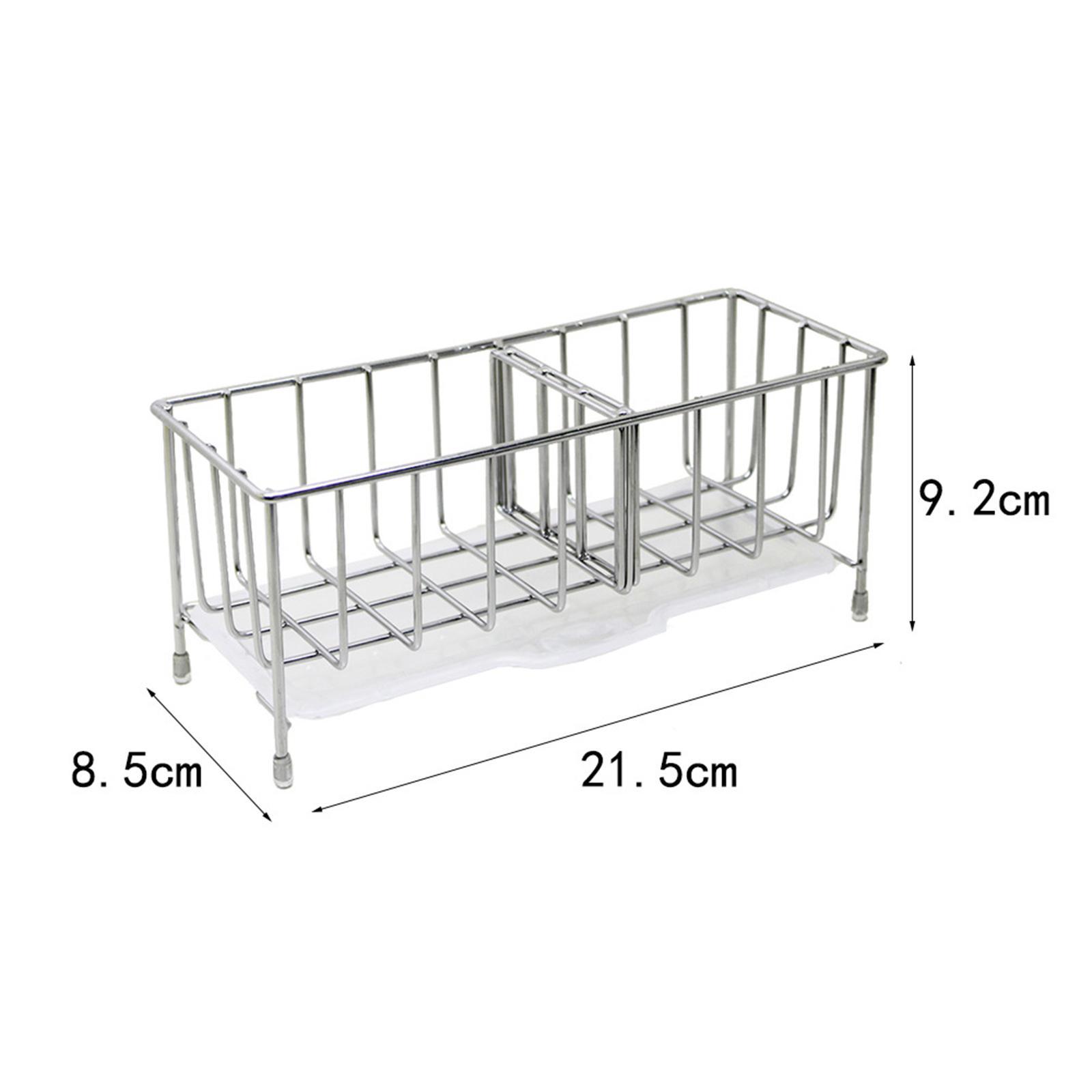 Kitchen Sponge Holder Drainer Basket Brush Soap Holder Caddy Organizer