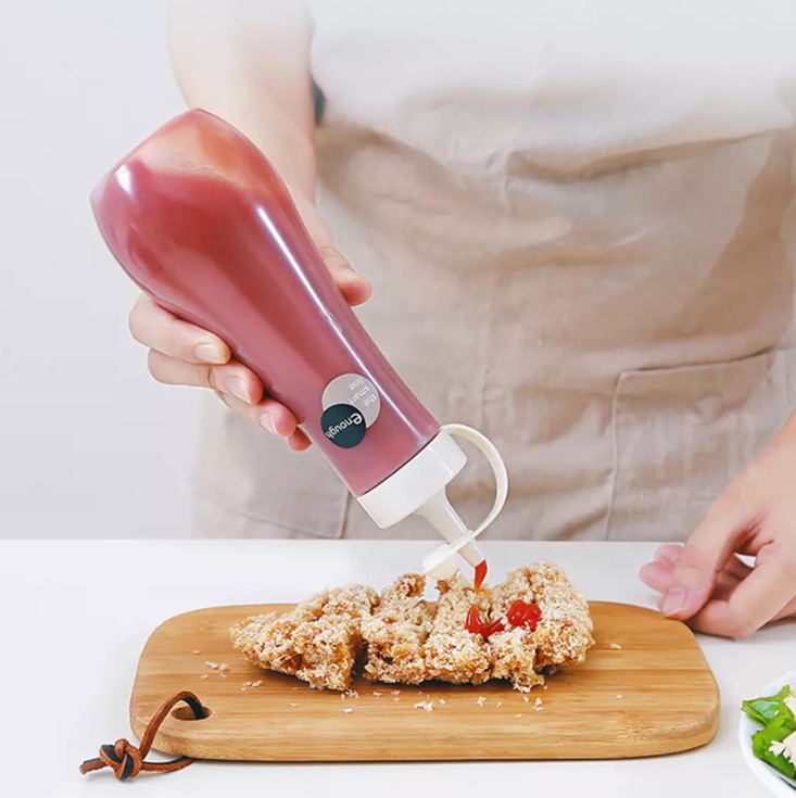 Combo Bình đựng gia vị, nước sốt, nước tương Enough 360ml màu trắng nội địa Nhật Bản