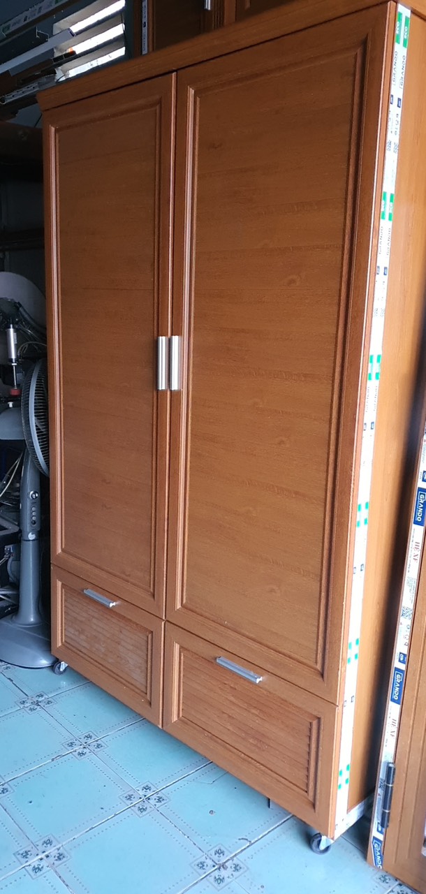 Tủ áo nhôm siêu bền Grando ECo Tundo 1m2 x 1m9, hoàn toàn bằng nhôm lá cứng