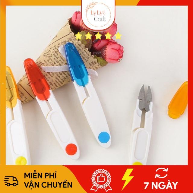 Kéo cắt len, chỉ cao cấp có nắp đậy - Dụng cụ đan móc len