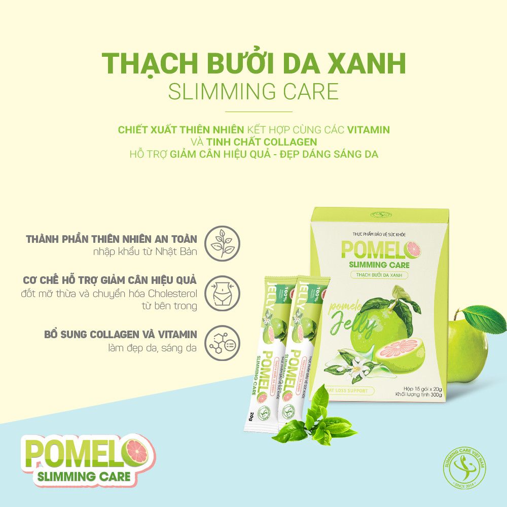 Thạch bưởi da xanh cải thiện cân nặng Pomelo Slimming Care - lấy lại vóc dáng thon gọn