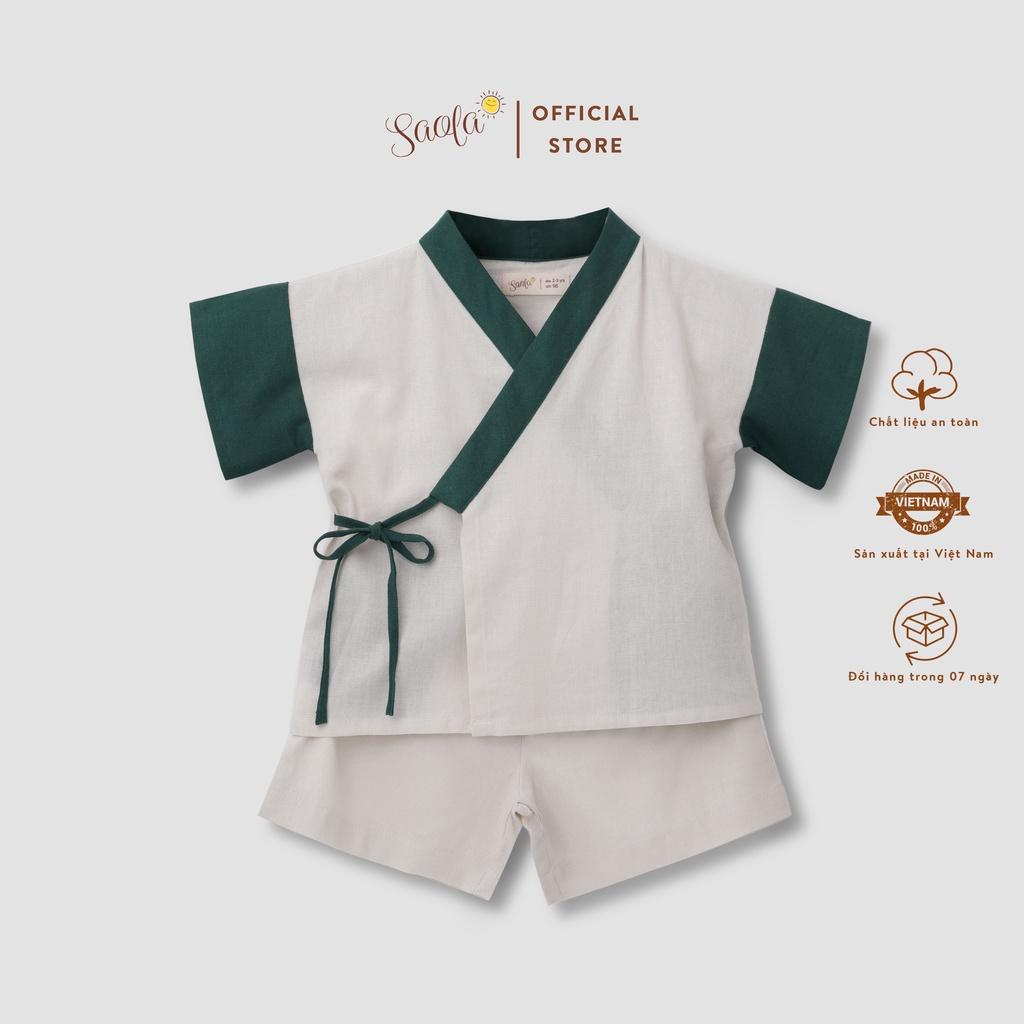 Bộ Áo Quần Linen Thoáng Mát Cho Bé Trai / Bé Gái - JINBEI SET - SEL003 - SAOLA CLOTHING