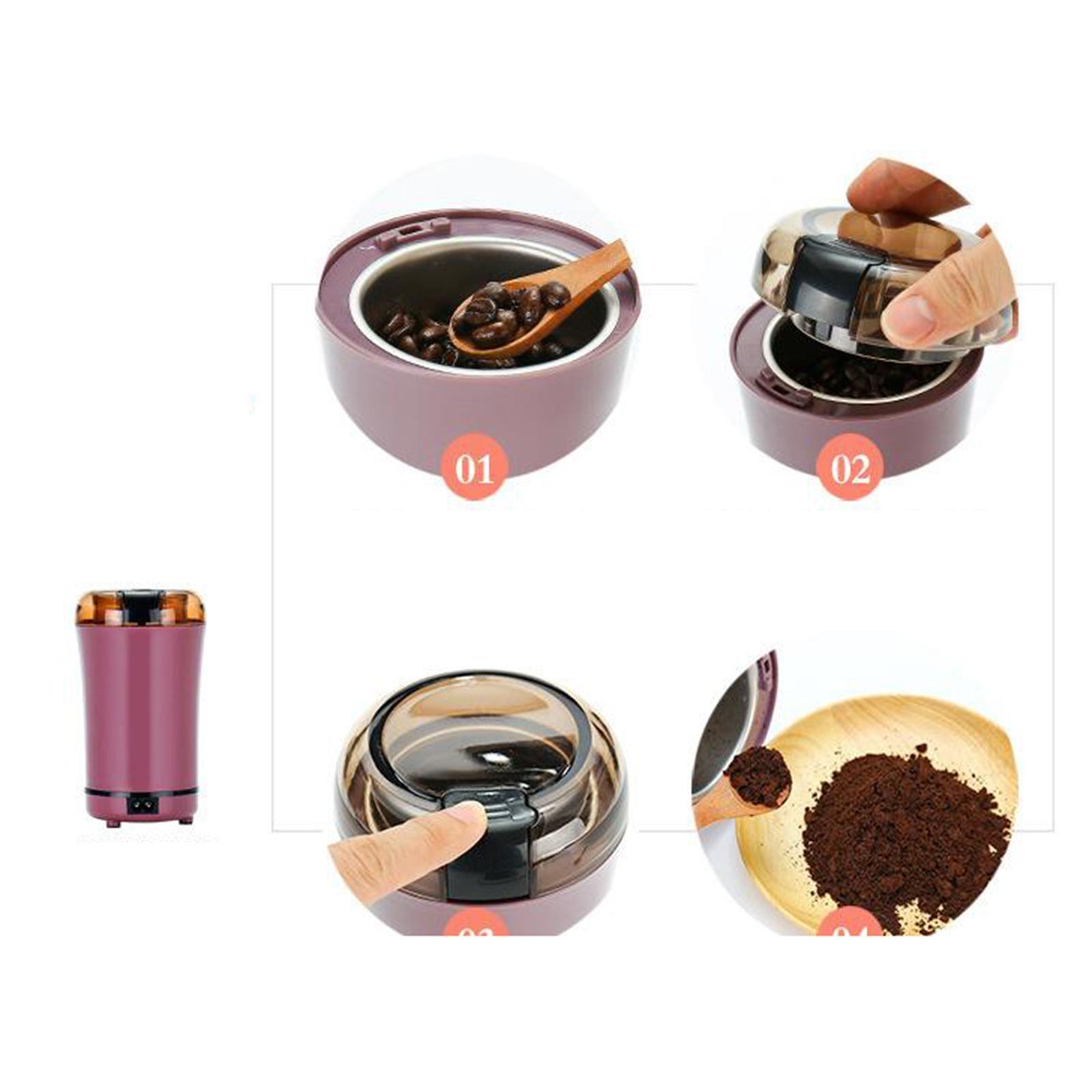 Small Electric Coffee Grinder -button Operation Easy to Clean