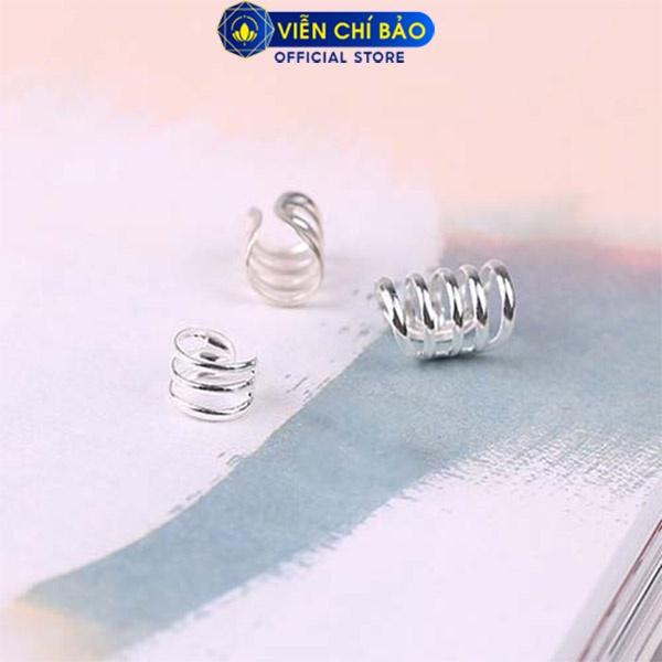 Khuyên tai bạc nữ kẹp vành 3 vòng và 5 vòng (1chiếc) bạc S925 thời trang phụ kiện trang sức nữ Viễn Chí Bảo B000043-44