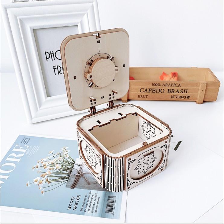 Đồ chơi lắp ráp gỗ 3D  Mô hình Chuyển động Hộp trang sức Jewelry Box G609d kèm Hộp nhạc