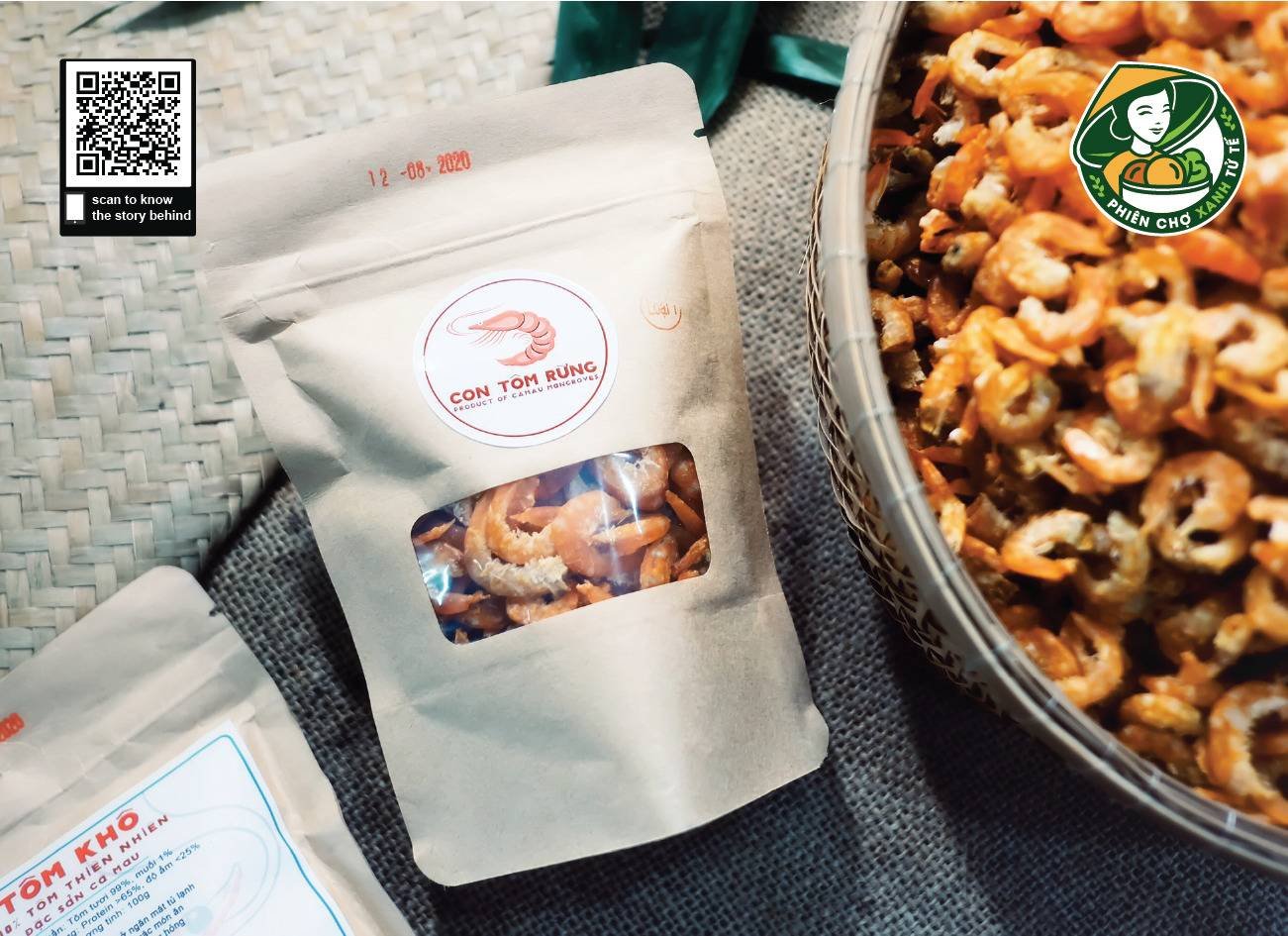 Đặc Sản Cà Mau - Tôm Khô Loại II Ngon Ngọt Con Tôm Rừng Hủ 150g - OCOP 3 sao