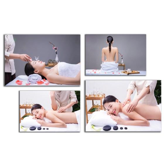 Tranh dán tường tiệm spa, tiệm xông hơi, massage sauna