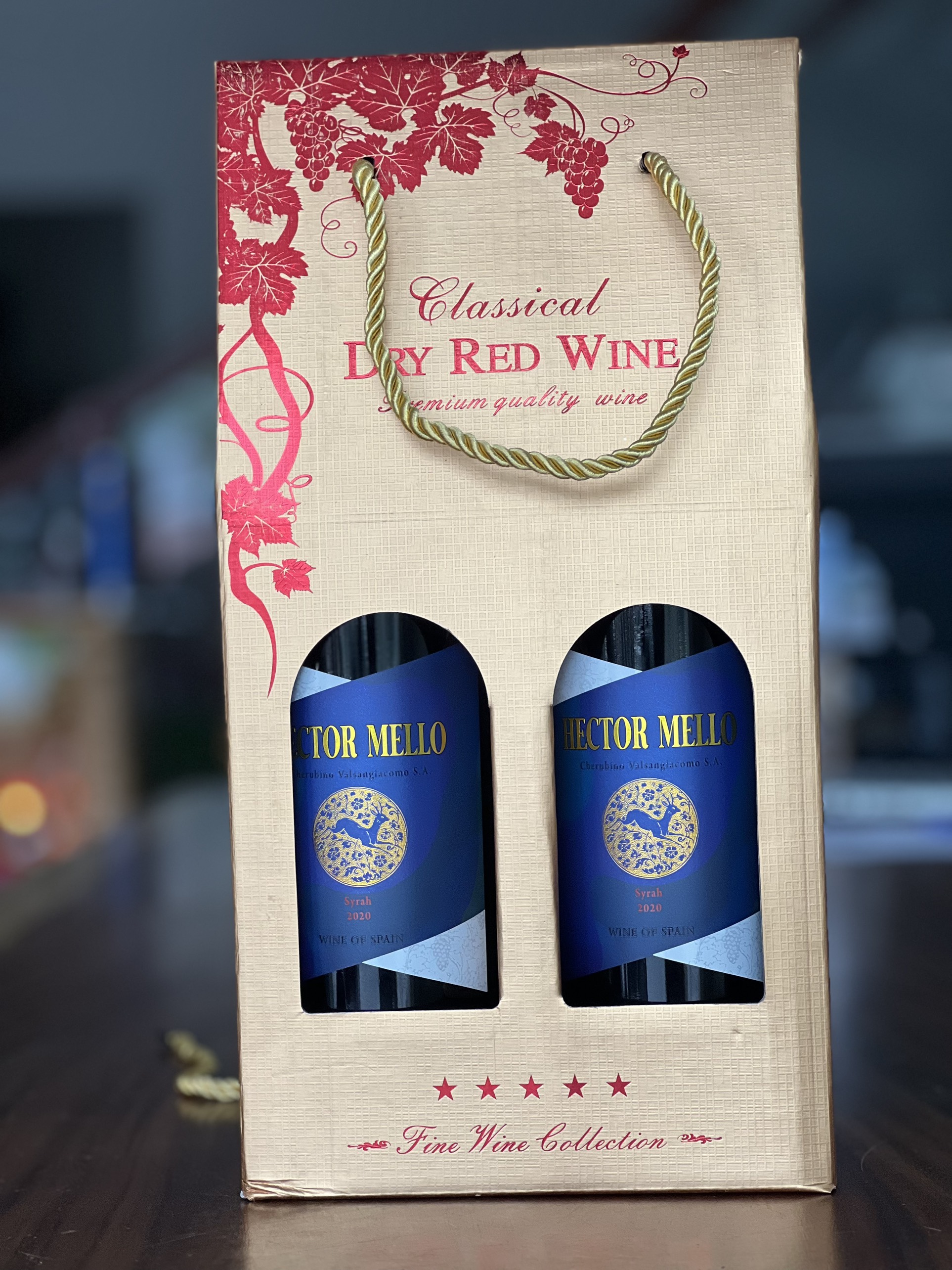 Set hộp 2 chai Vang Tây Ban Nha HECTOR MELLO