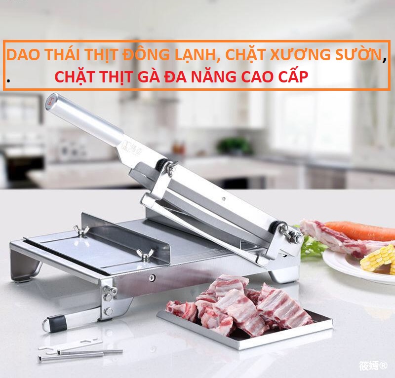 Dao chặt gà, chặt xương, thái thịt đông lạnh đa năng cao cấp Nhập Khẩu Chính Hãng Bản đặc biệt 4.2 Kg. Kích thước 25x35x8 Cm