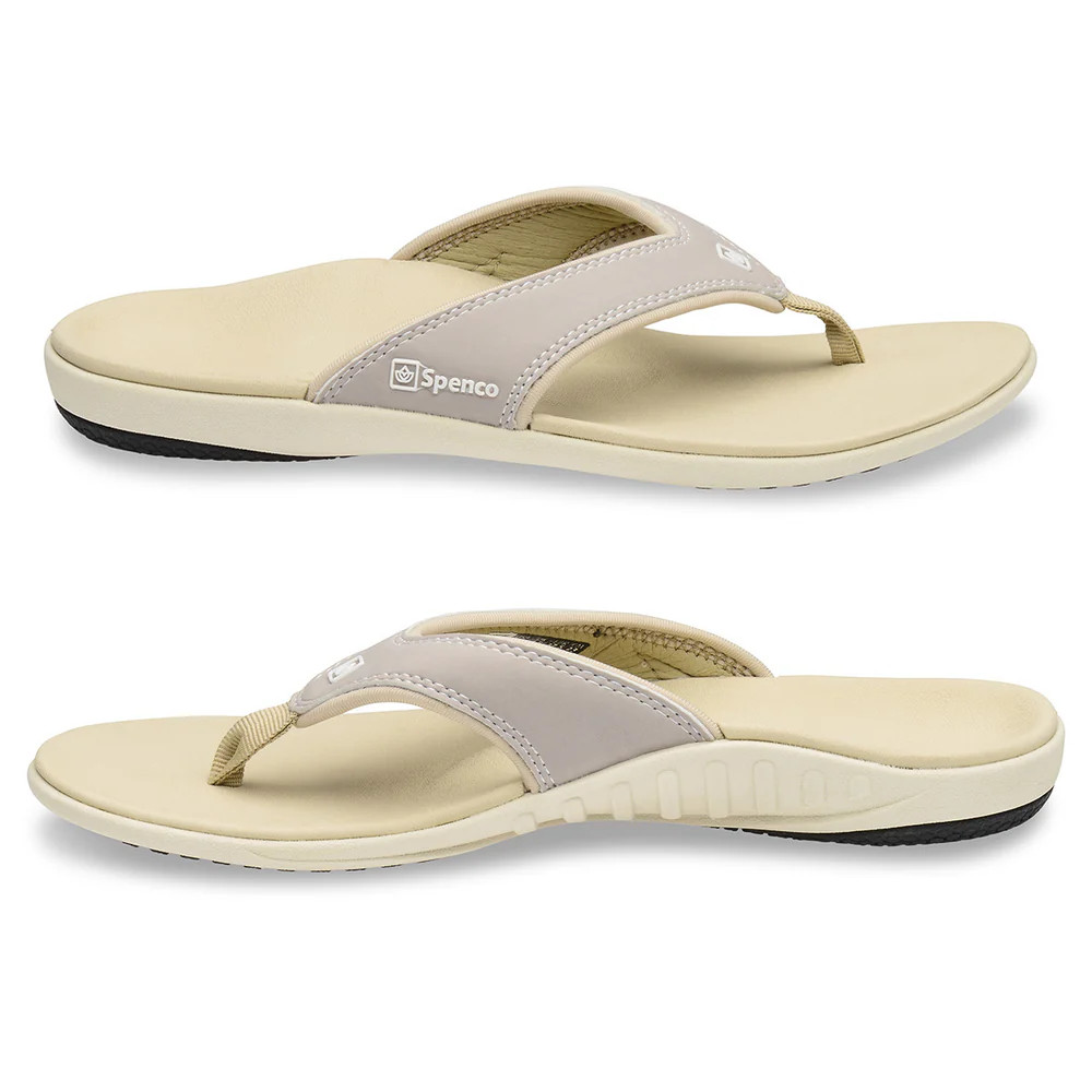 Dép xỏ ngón sức khỏe nữ Spenco Stone Nubuck - pôm vòm chân goảm đau gót, đau gối