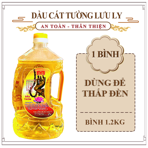 Dầu Cát Tường Lưu Ly Thắp Đèn 1.2kg - 1.8Lít