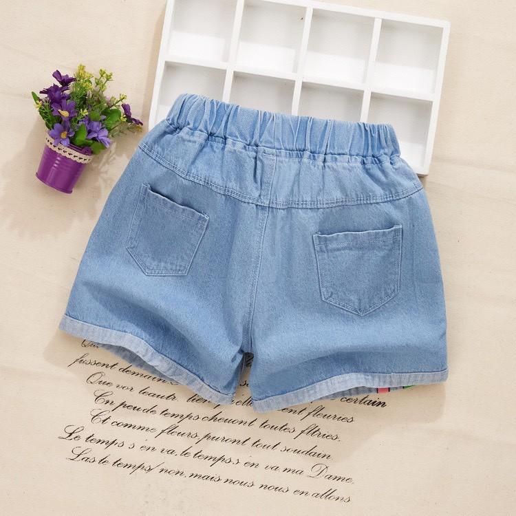 (QB2) Quần Short Denim Thời Trang Mùa Hè Dành Cho Bé Gái 110-160cm