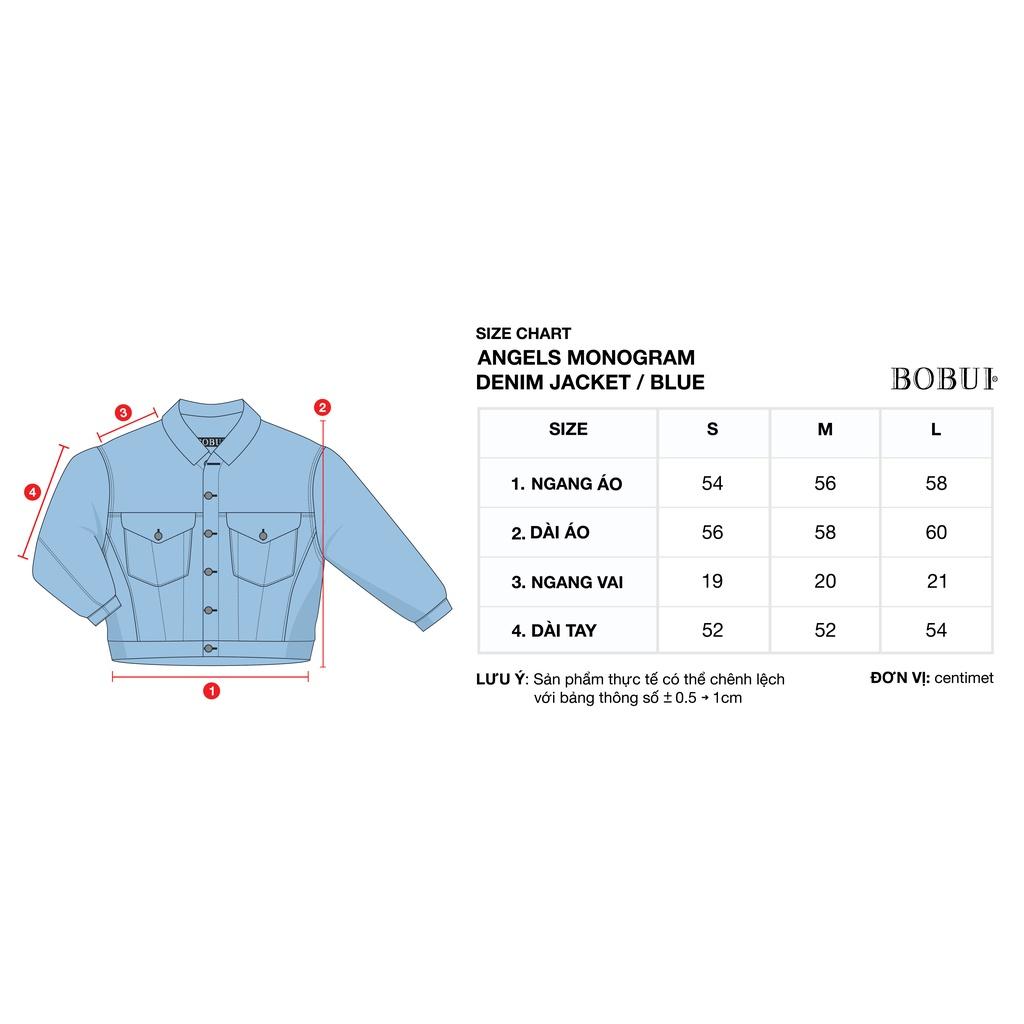 ANGELS MONOGRAM DENIM JACKET/ BLUE