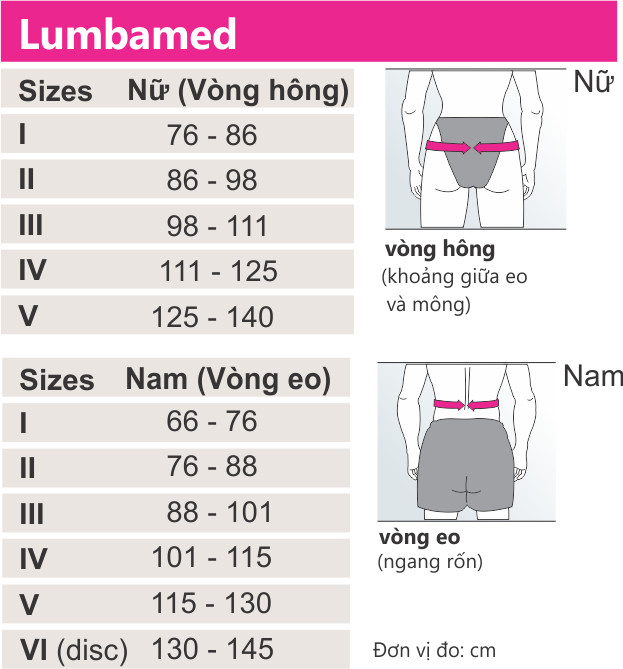 Đai lưng Lumbamed Basic hỗ trợ điều trị thoát vị đĩa đệm