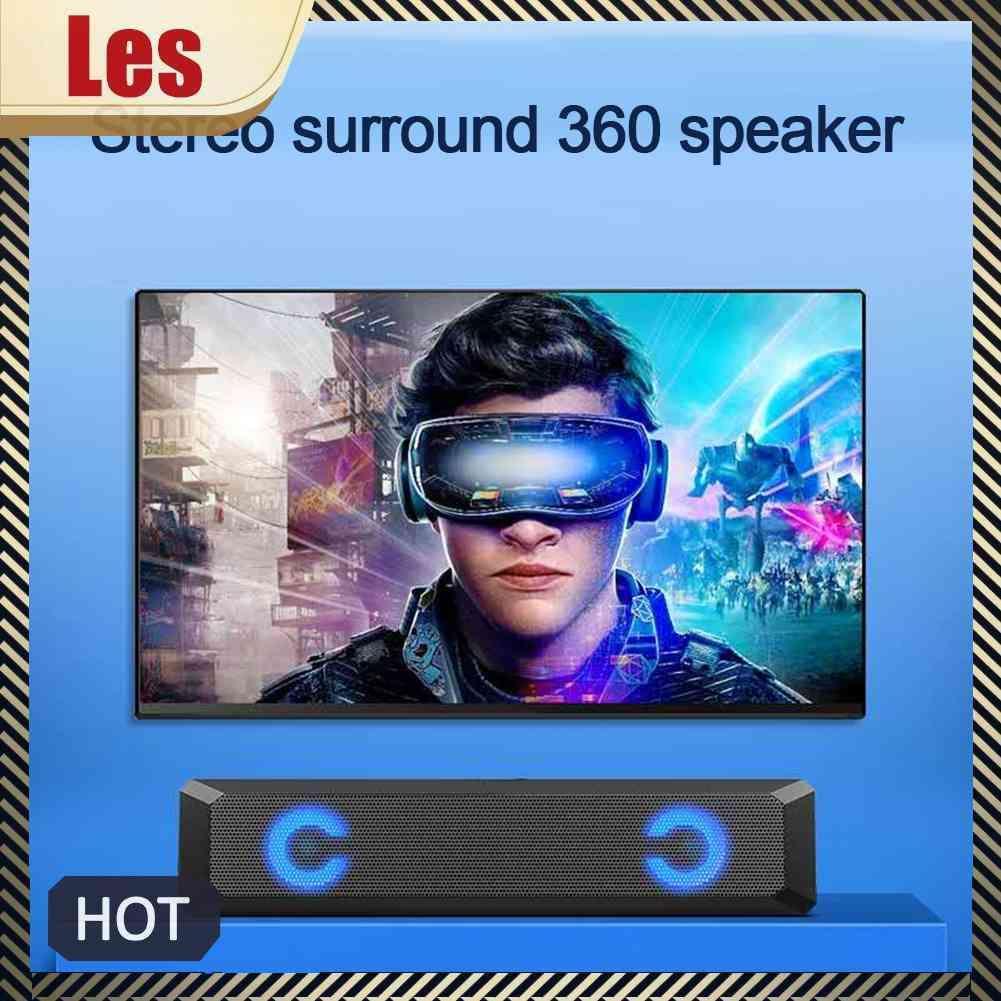 Loa Nghe Nhạc A4 6W RGB Cổng USB Có Dây Cho PC / TV