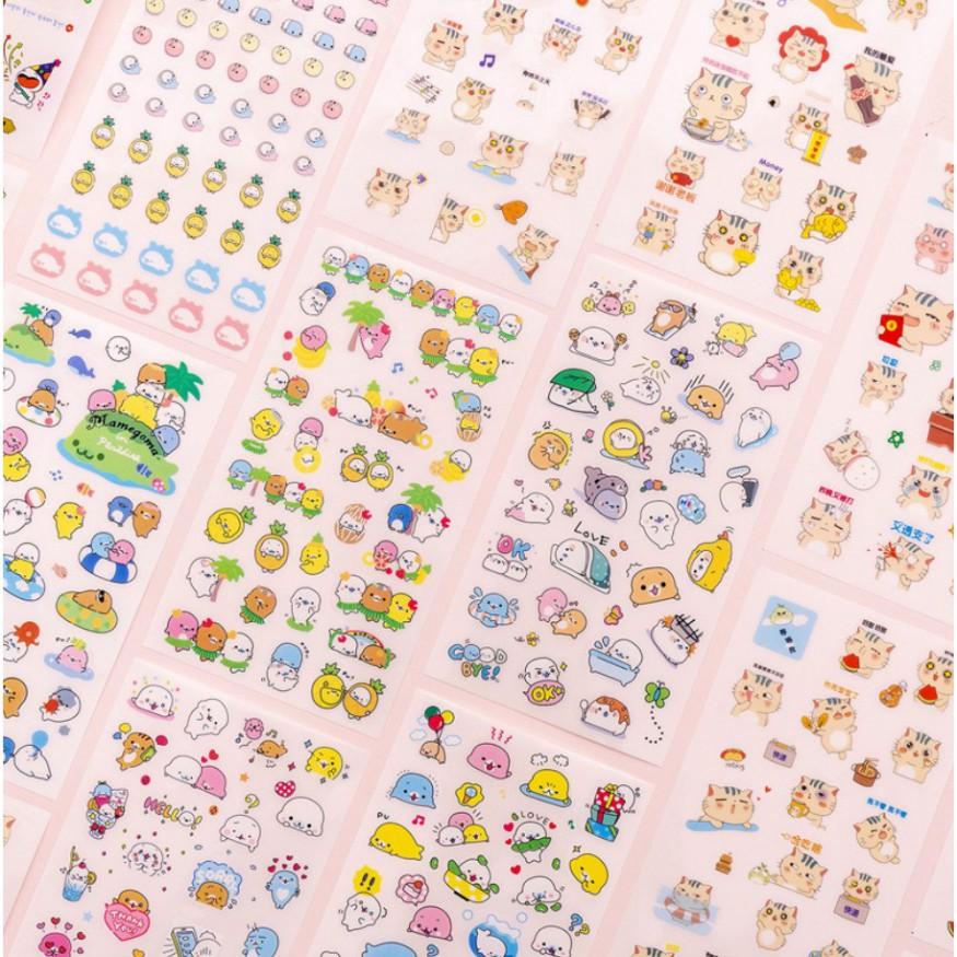 Bộ 6 sticker dán trang trí nhiều mẫu đẹp
