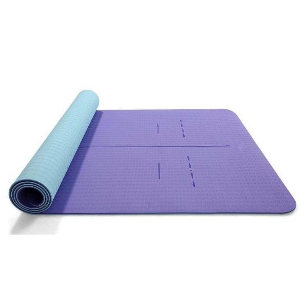 Thảm tập Yoga TPE định tuyến cao cấp 80cm - có độ bám và chống trơn trượt rất tốt - New