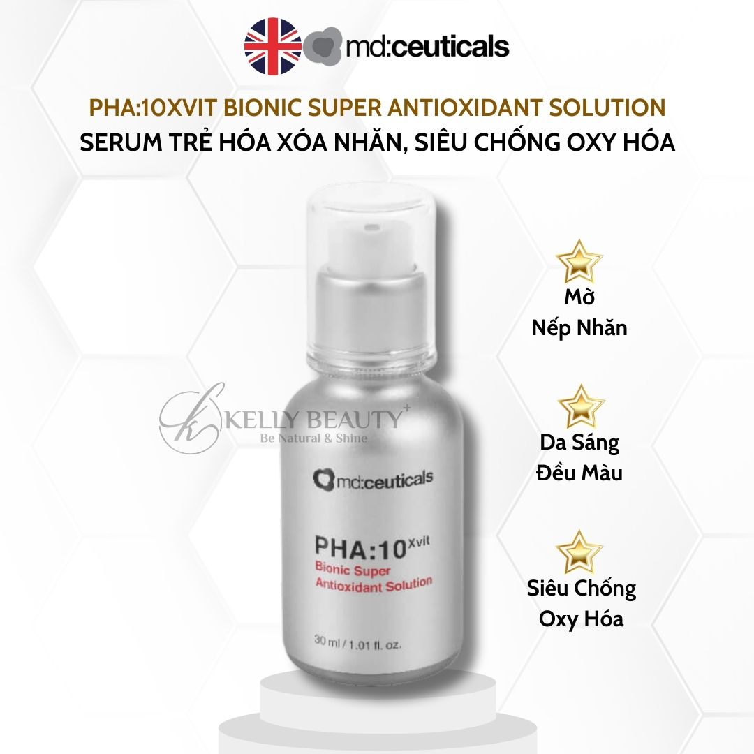 Serum Trẻ Hóa Da PHA:10XVIT Bionic Super Antioxidant Solution - MD:Ceuticals | Kelly Beauty