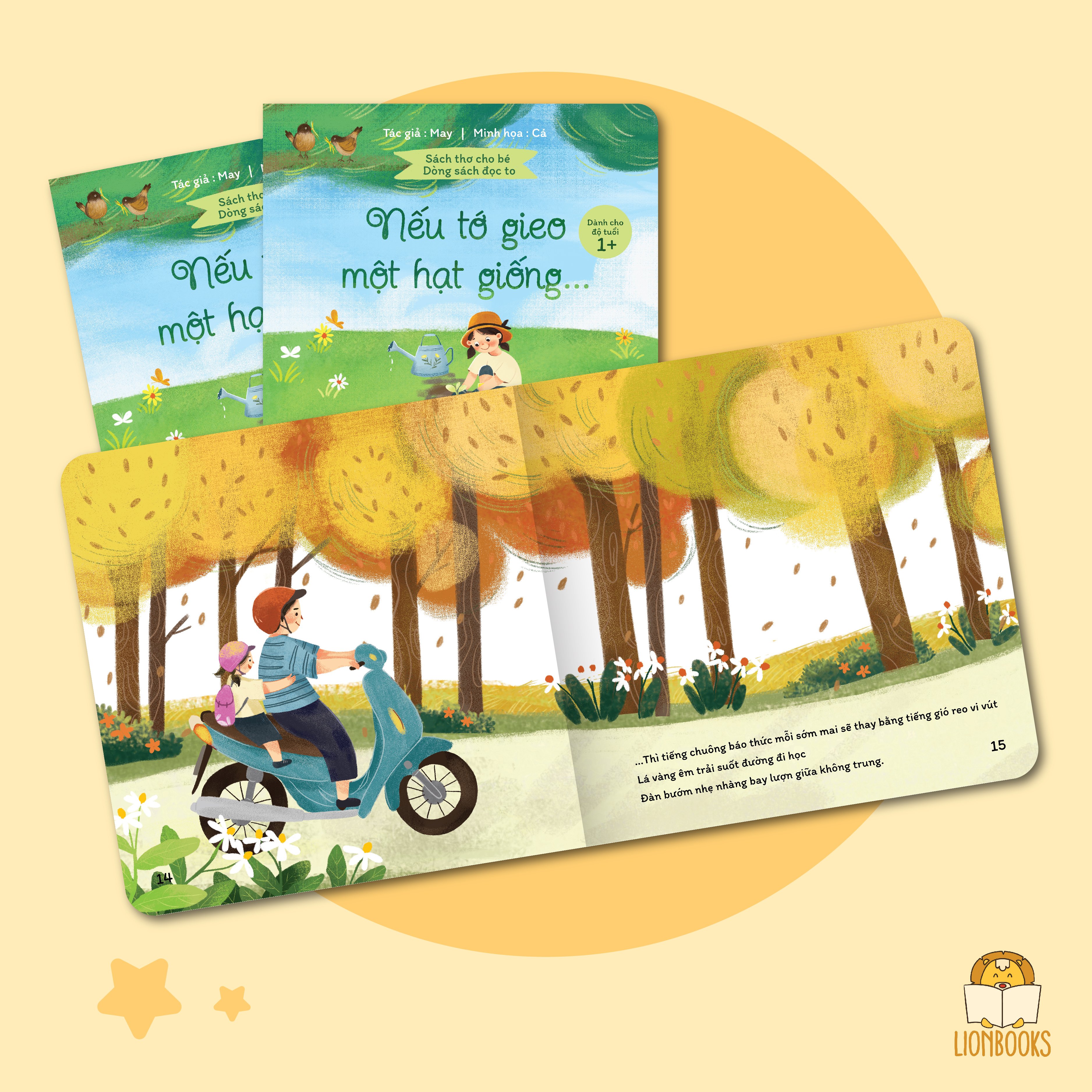 Set sách Nếu Tớ Gieo Một Hạt Giống... Sách thơ cho bé từ 1 tuổi tập nói, tập đọc