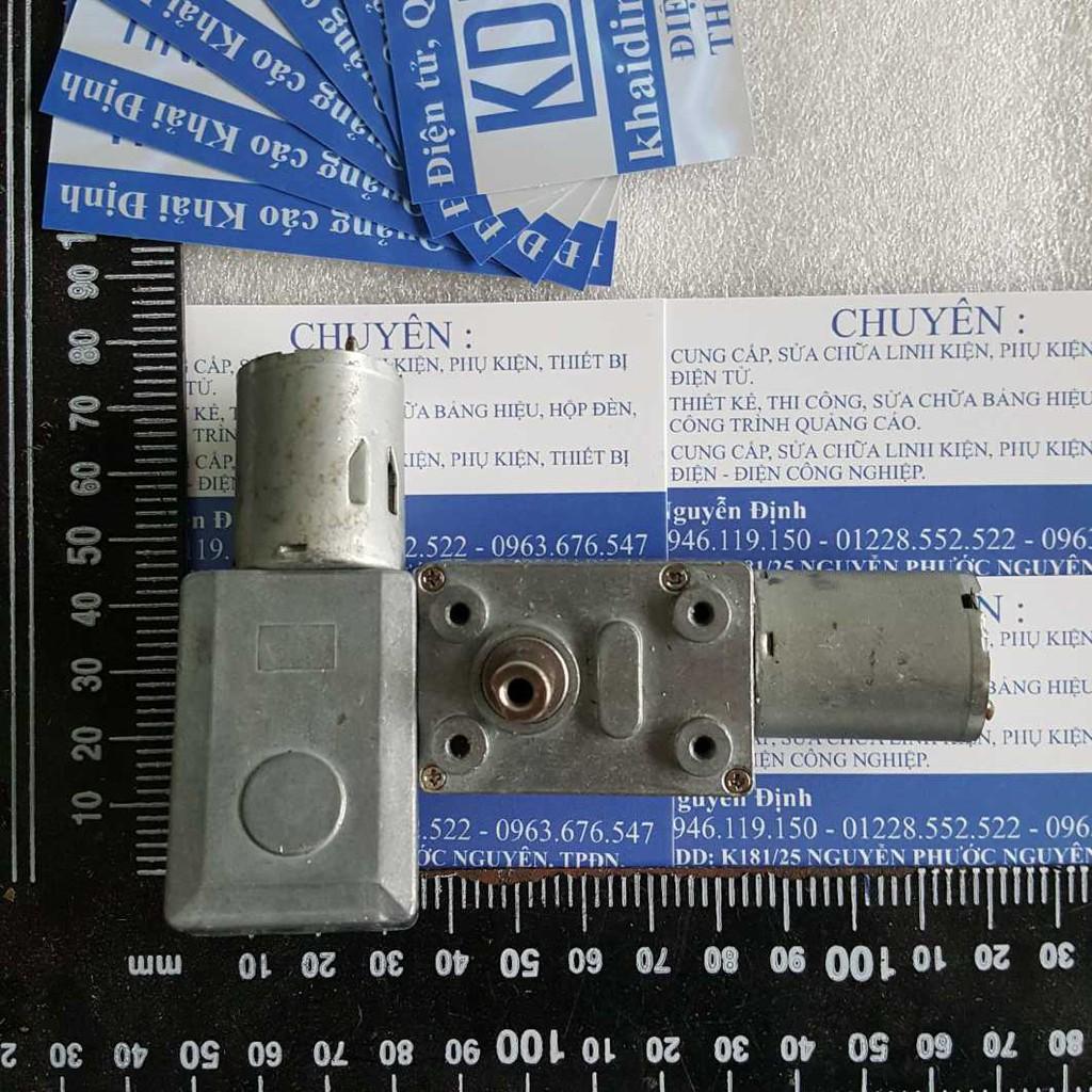 Động cơ giảm tốc 370 12-24Vdv 3-6RPM 160g, KIỀU VUÔNG GÓC kde3601
