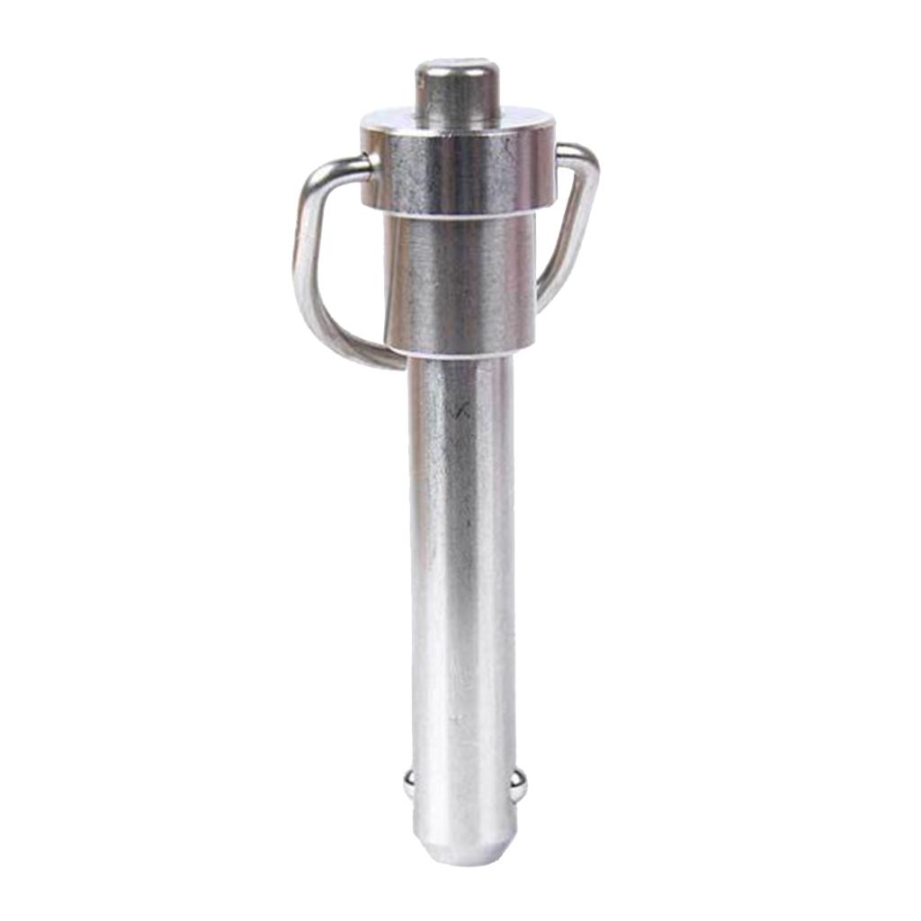 3 Pcs Stainless Steel Push Button Pin Quick-Release Pin Ring Handle Pins 6mm 50mm