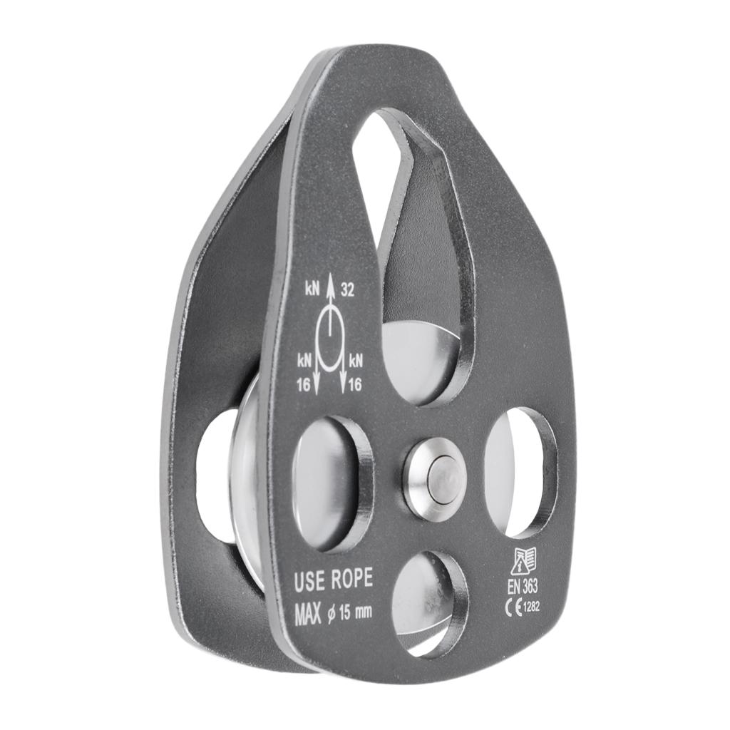 Rock Climbing Single Rope Pulley 32KN Tree Arborist Mountaineering Equipment