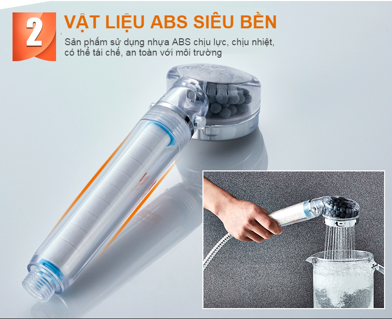 Vòi Sen Tăng Áp Ss11 Tiết Kiệm Nước Chất Liệu Nhựa ABS Chống Ăn Mòn, Chịu Nhiệt Tốt - Hàng Nhập Khẩu