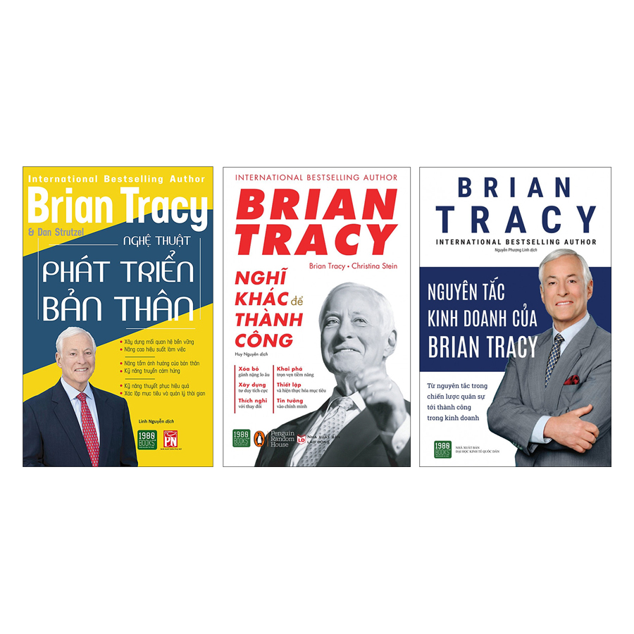 Combo Brian Tracy - Nghĩ Khác Để Thành Công + Nghệ Thuật Phát Triển Bản Thân + Nguyên Tắc Kinh Doanh Của Brian Tracy (Tặng Kèm Cuốn 24/8 Để Đẫn Đầu Trong Mọi Cuộc Đua)