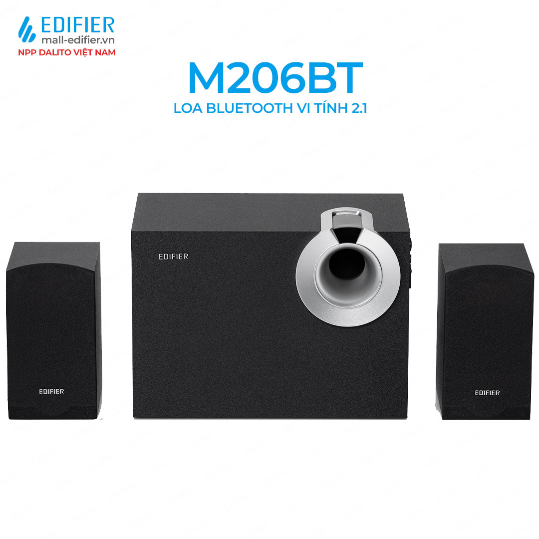 Loa Bluetooth Edifier M206BT (Màu Đen), Vi Tính 2.1, Công Suất 34W, Nghe Nhạc Driver Bass 131mm