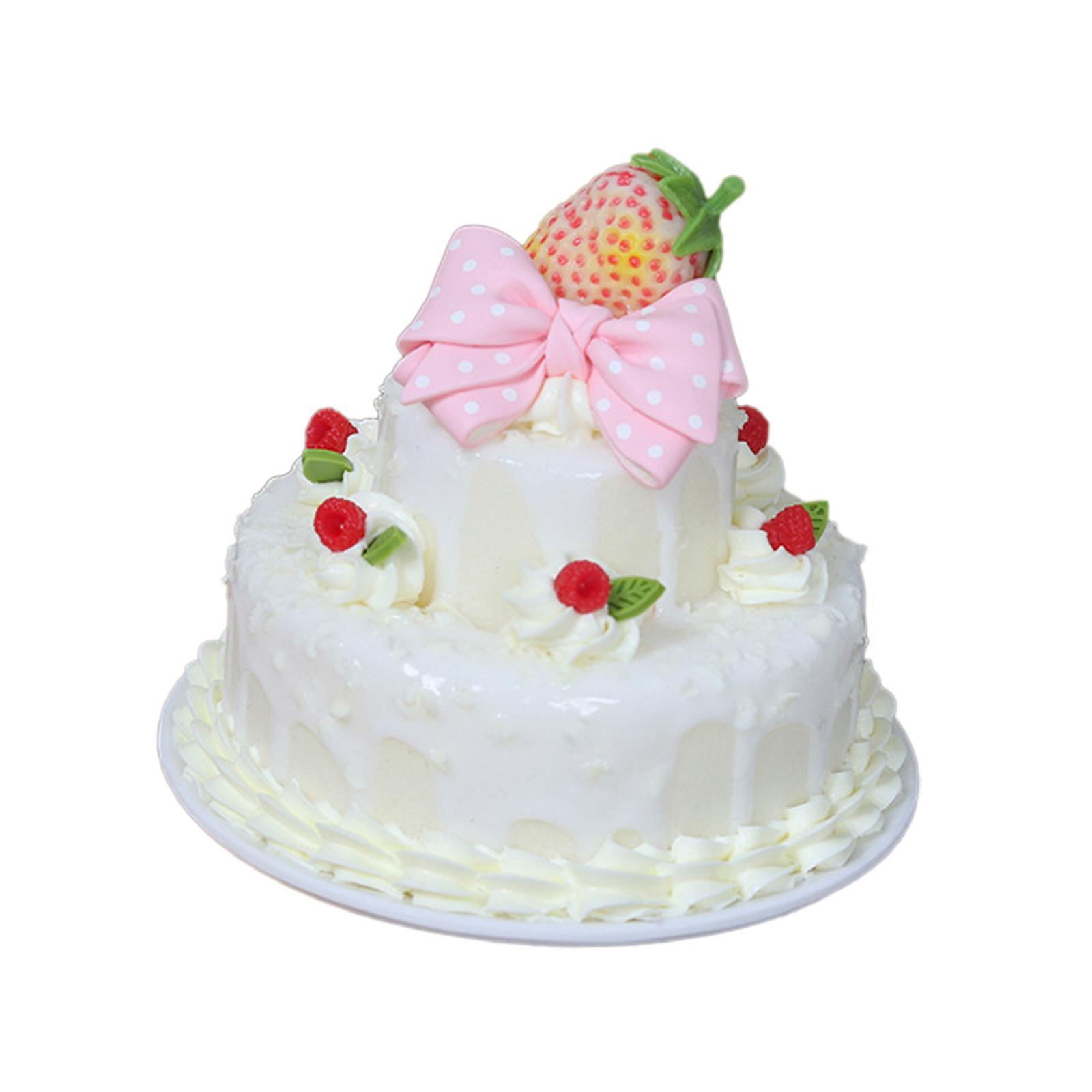 Fake Cake for Display, Artificial Cake Model Decoration Kitchen Photography Props