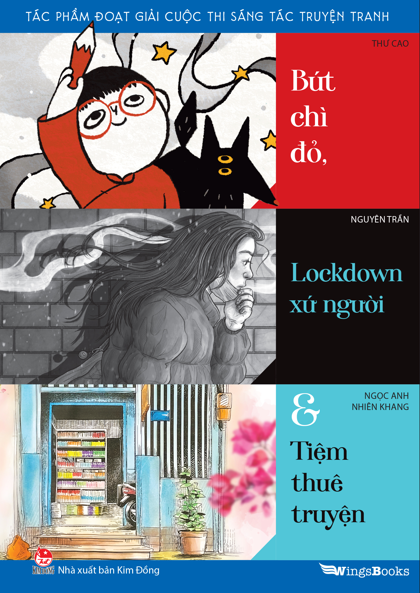 Tác Phẩm Đoạt Giải Cuộc Thi Sáng Tác Truyện Tranh – Bút Chì Đỏ, Lockdown Xứ Người &amp; Tiệm Thuê Truyện [Tặng Postcard]