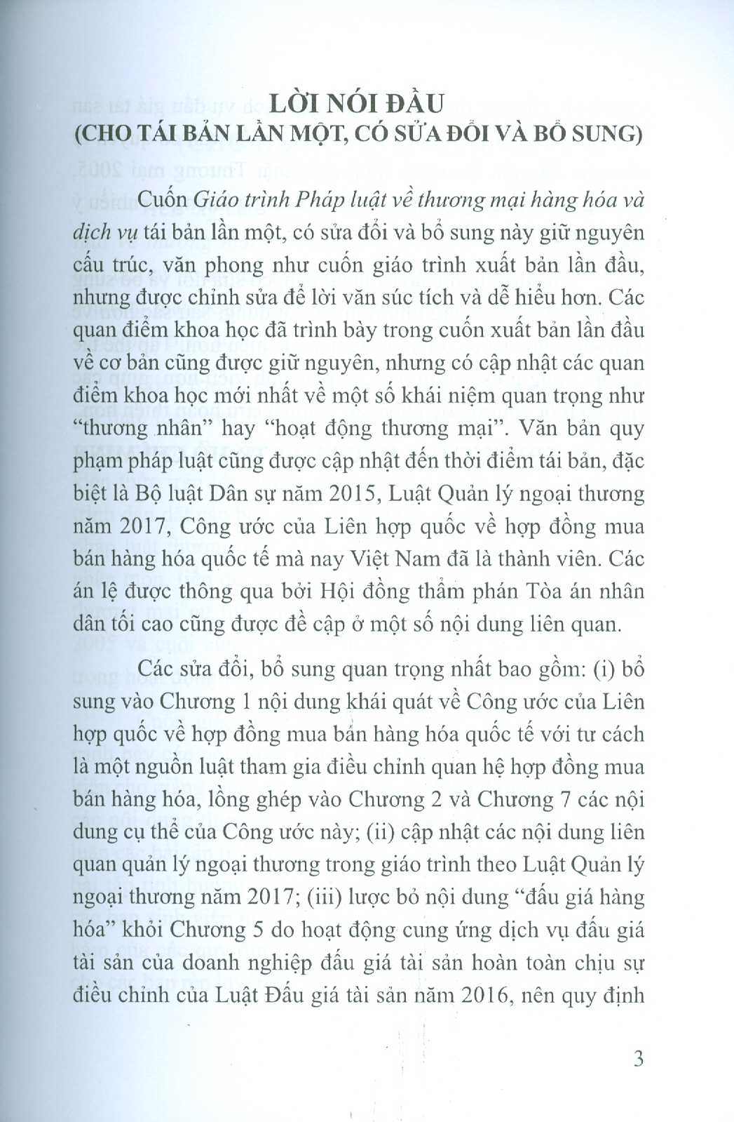 Giáo Trình PHÁP LUẬT VỀ THƯƠNG MẠI HÀNG HÓA VÀ DỊCH VỤ (Tái bản lần 2, có sửa đổi, bổ sung)