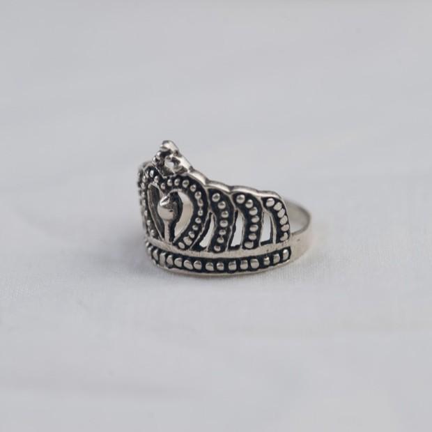Nhẫn Bạc Thái CaoBac Silver Hình Vương Miện Tim Xinh Xắn Cho Bạn Nữ TM138 - Trang Sức Cáo Bạc JEWELLERY