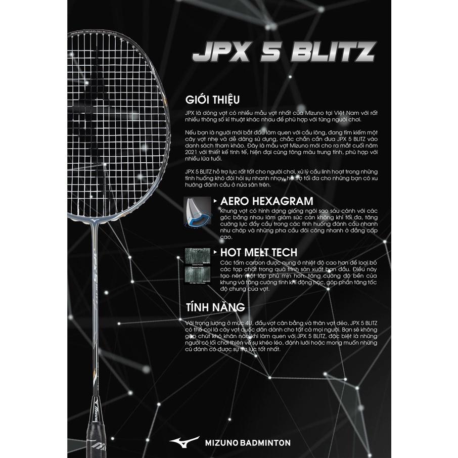 Vợt cầu lông Mizuno JPX 5 Blitz  (khung chưa lưới)