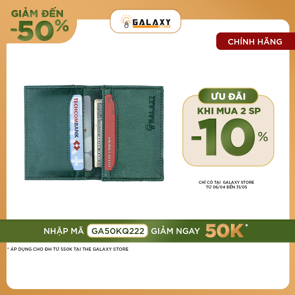 Ví Bóp Nam Nữ Nhỏ Gọn Cao Cấp Thời Trang Nhiều Ngăn Để Name Card Danh Thiếp Thẻ Galaxy Store GVMB03