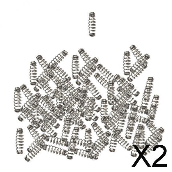 2x100 x Barbed Fishing Hook Stainless Steel Spring Accessories L